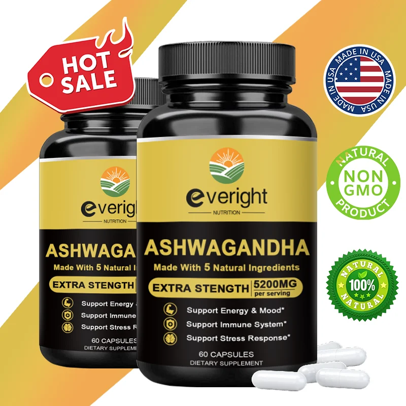 Ashwagandha Capsules - Relieve Stress, Deep Sleep, Laser Focus & Brain Boost