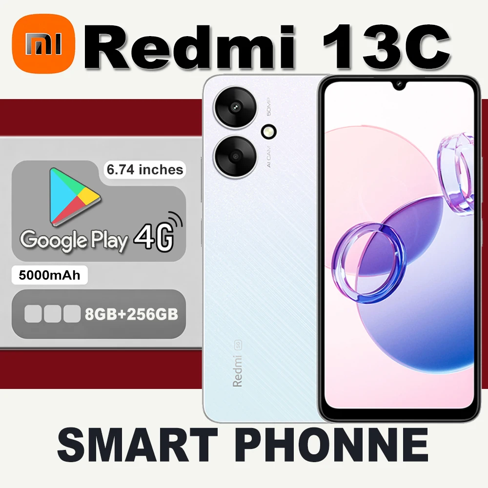 Redmi 13C fashion smart phone supports NFC/8GB+256GB/high-value music phone/5000mAh long standby smart work phone