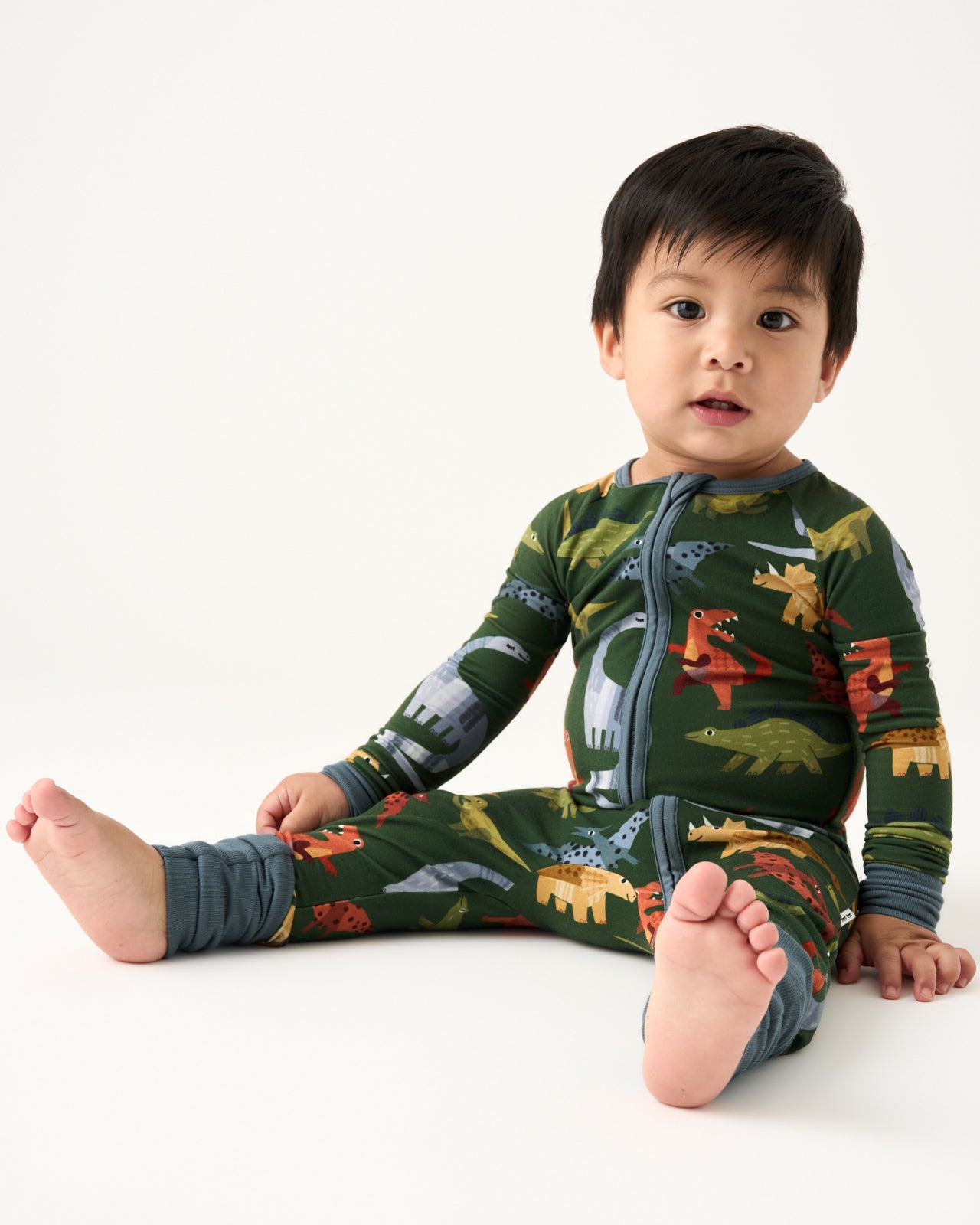 Roar & Explore Green Zippy - 3-6 months - Little Sleepies