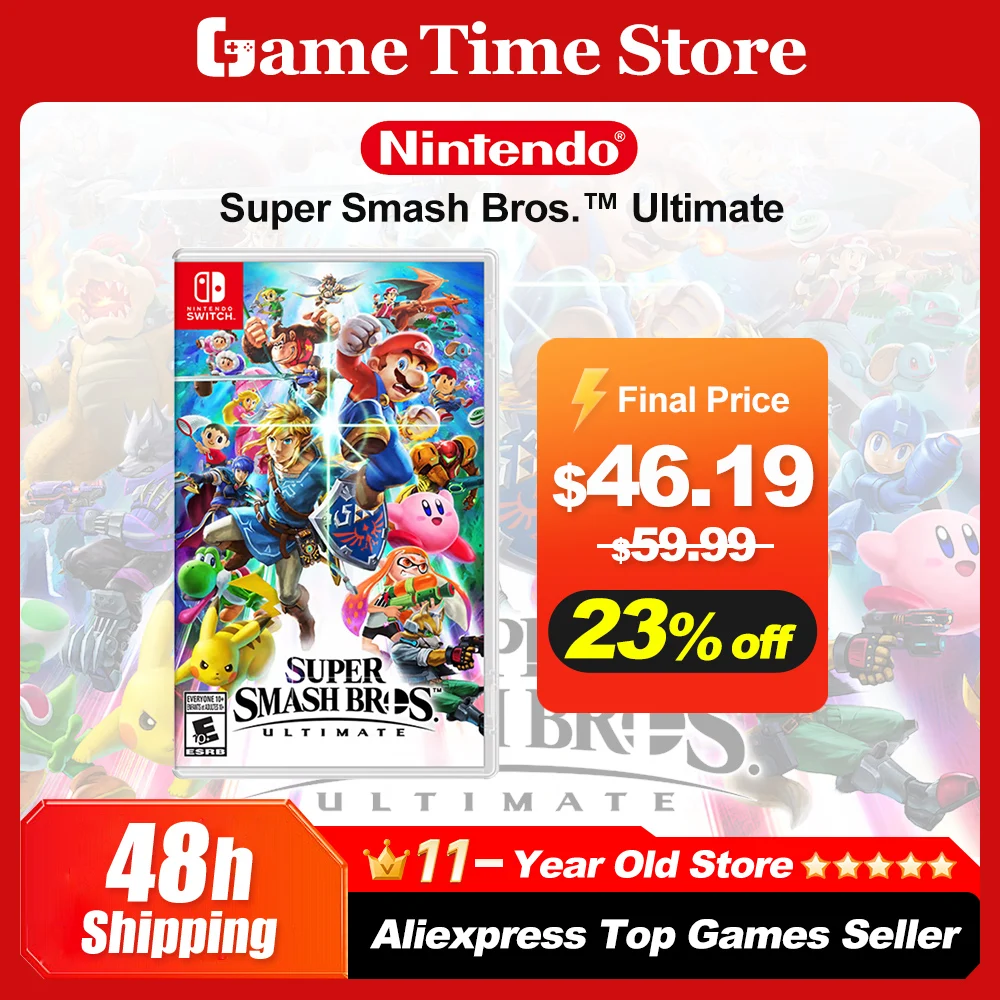 Super Smash Bros. Ultimate Nintendo Switch Game Deals 100% Official Original Physical Game Card for Nintendo Switch OLED Lite