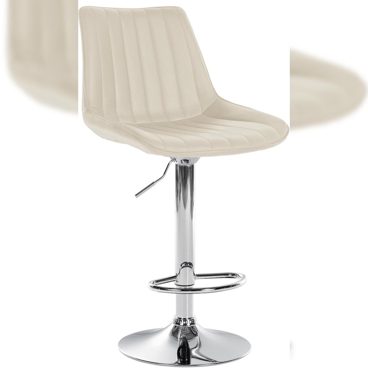 CLP Barhocker Toni Kunstleder creme/chrom Image