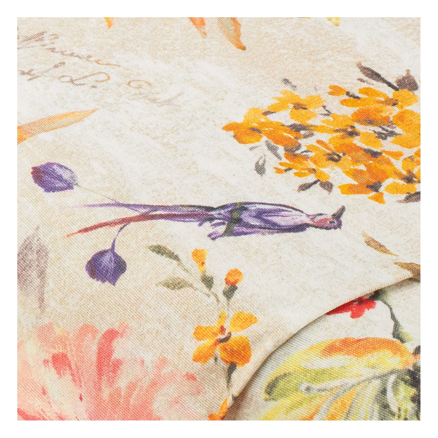 Dekostoff Tropic Blumen Lorena, natur-color