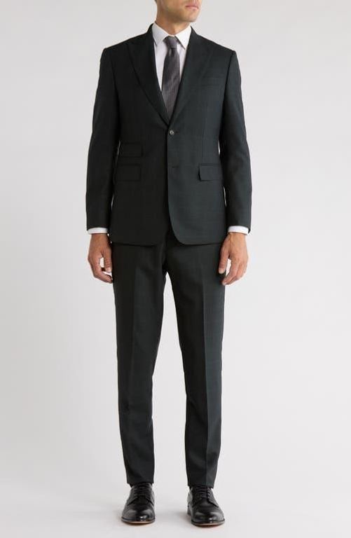 Trim Fit Solid Wool Blend Two-Piece Suit - Black - English Laundry Suits