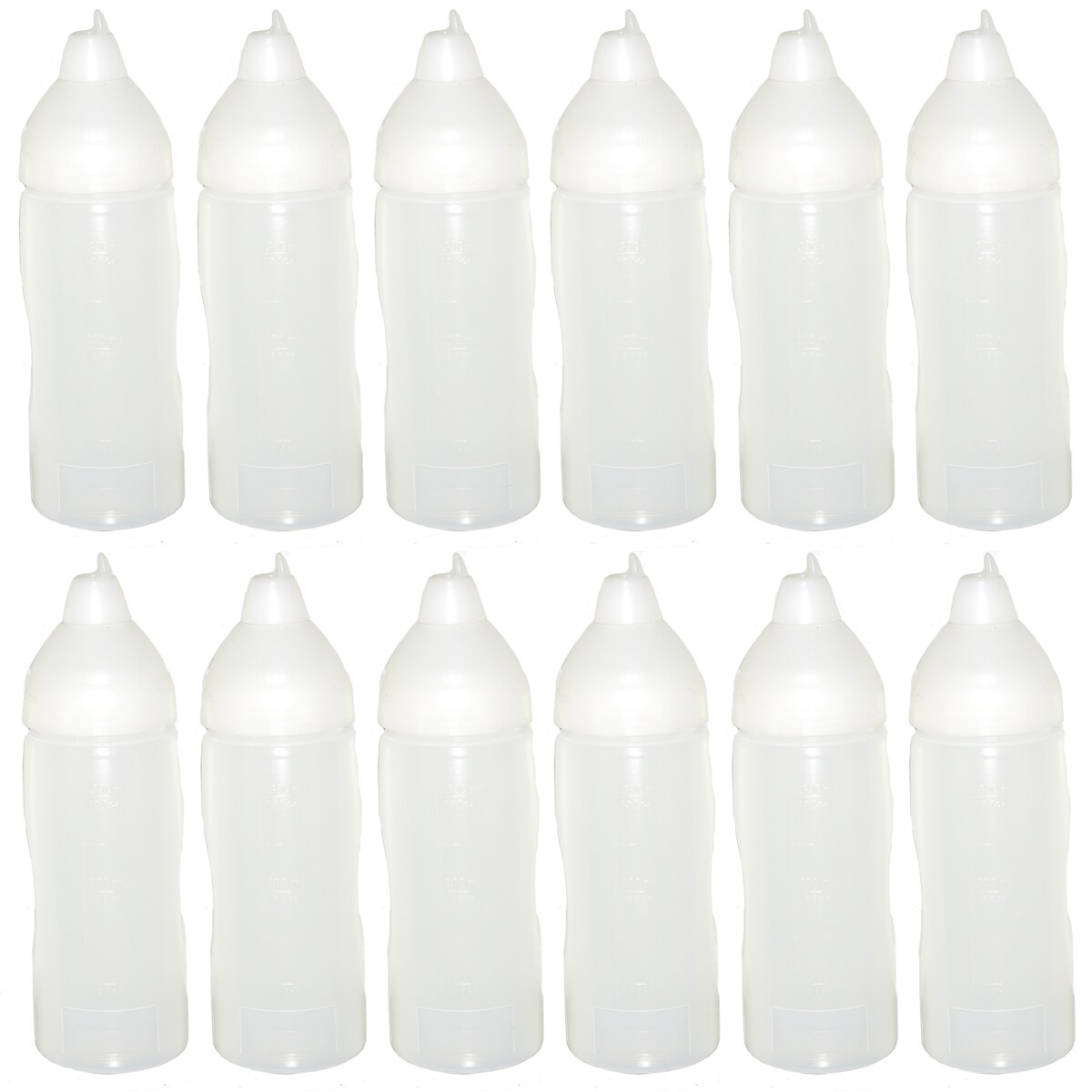 GVK ECO 12 transparente Quetschflaschen 350 ml tropffrei Ketchupflaschen Senfflasche Mayonaiseflasche Image