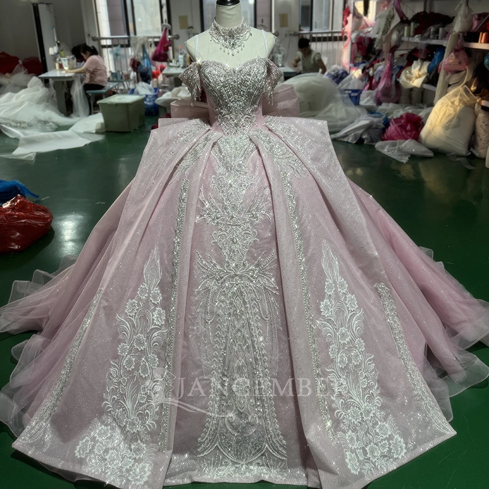 Maßgeschneidertes Ballkleid-Hochzeitskleid, moderner herzförmiger Ausschnitt mit Perlen, Brautkleid, Prinzessin-Brautkleid, Vestidos de Novia Bod
