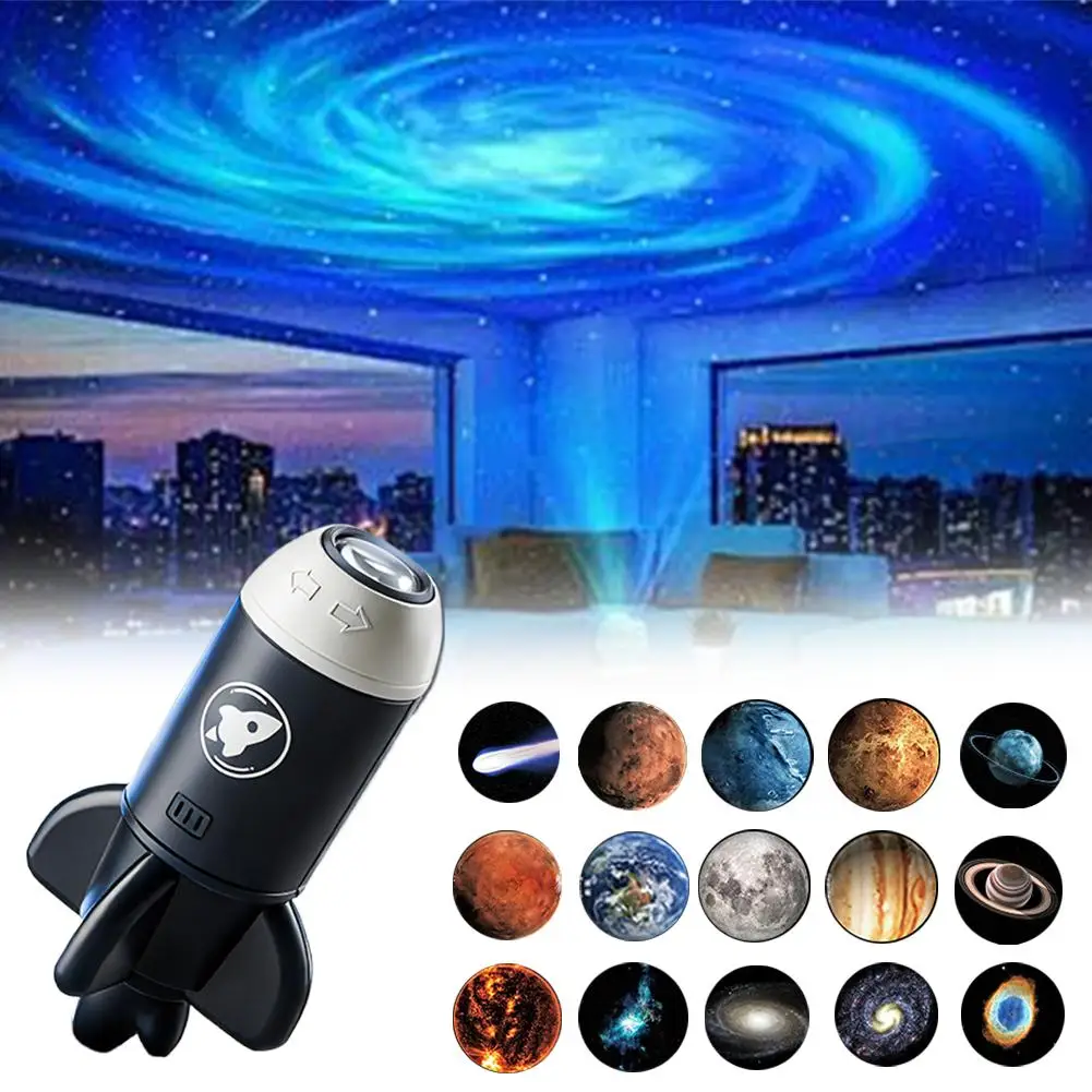 USB-Galaxie-Projektor Nachtlicht Mini-Galaxie 360 ° Rotierender LED-Sternenhimmel-Projektor Planetariumslampe für Party, Kinderzimmer-Dekoration