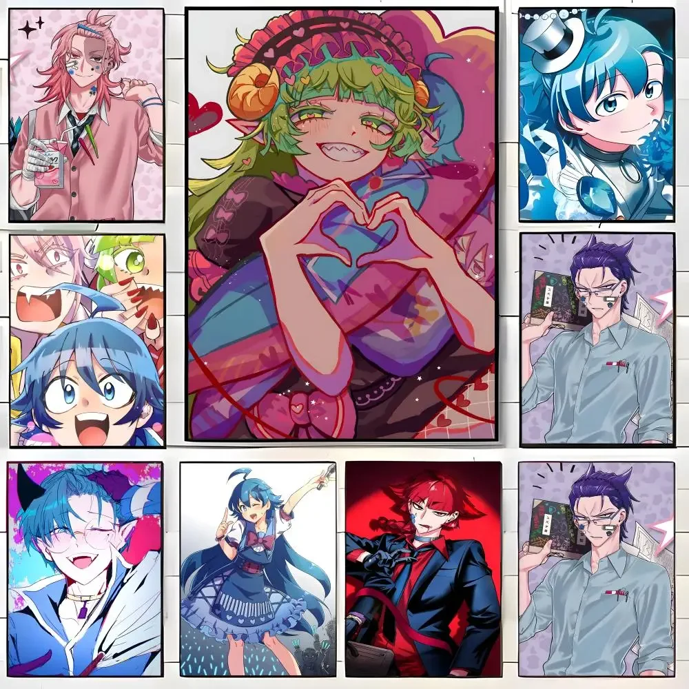 Anime I-Iruma kun Poster, selbstklebender Kunst-Aufkleber aus wasserfestem Papier, Kaffeehaus, Bar, Zimmer, Wanddekoration Image