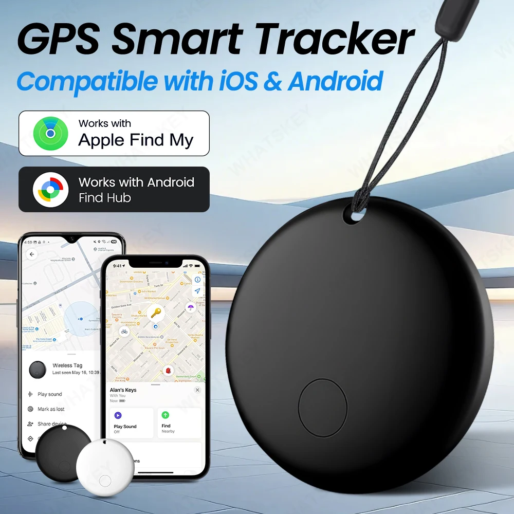 Dual-System-Smart-Tracker, geeignet für IOS oder Google Find My Device, Bluetooth-Ortungsgerät, globale Positionierung, GPS-Anti-Verlust-Gerät Image