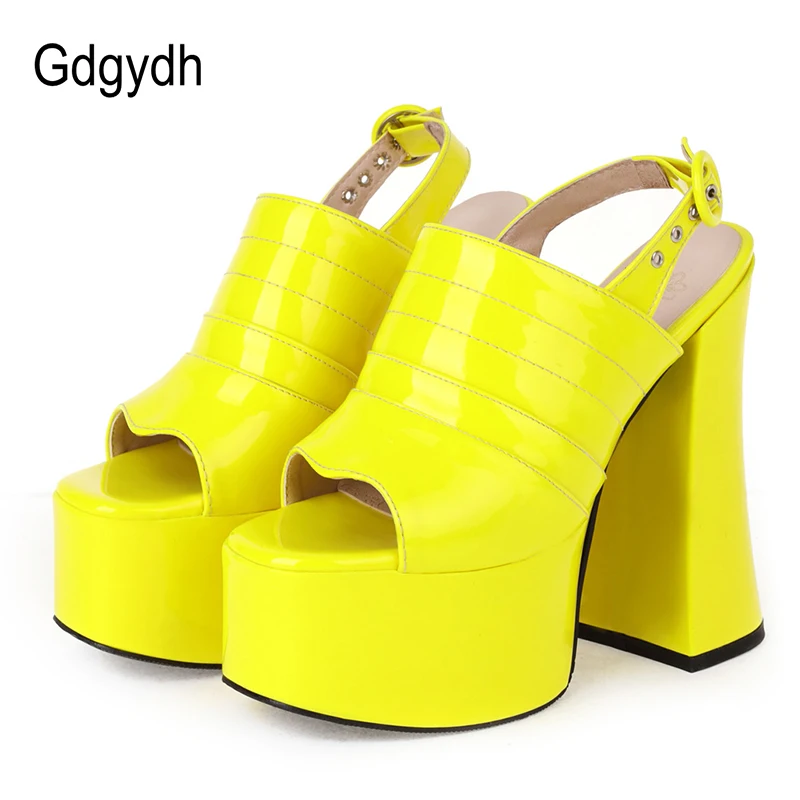 Gdgydh Große Größe 46 Frauen Plattform Schuhe Hohe Ferse Offene spitze Straße Stil Design Qualität Schuhe Frau Pumps Modell Party