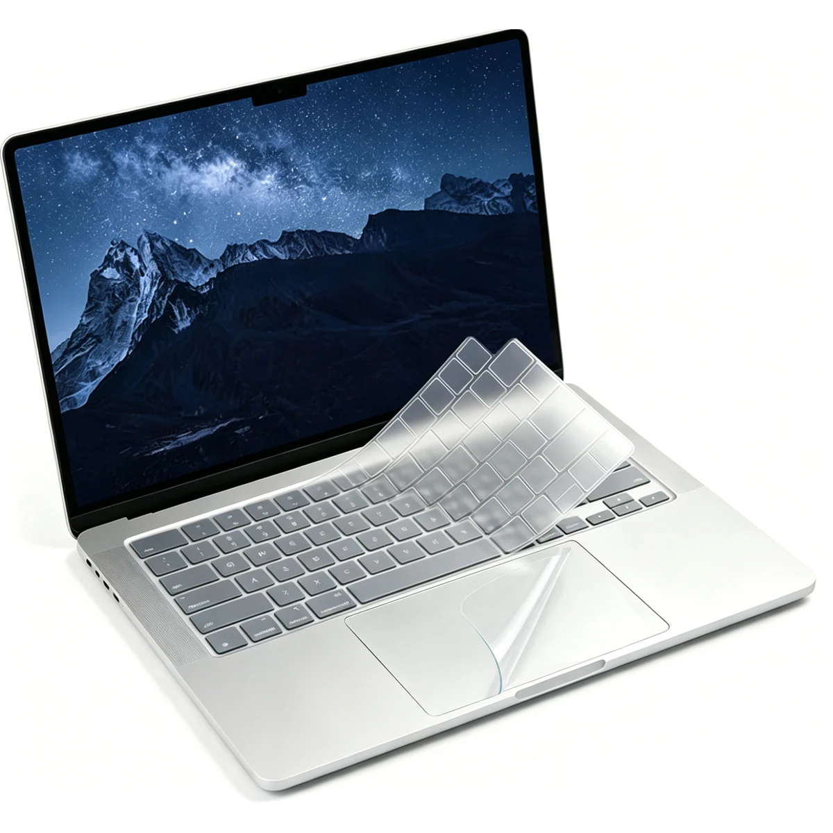 2er-Pack ultradünne TPU-Tastaturabdeckung + Trackpad-Schutz für 2026-2022 MacBook Air 13,6 Zoll M5 M4 M3 M2 Chip A3449 A3113 A2681 A3240 Image