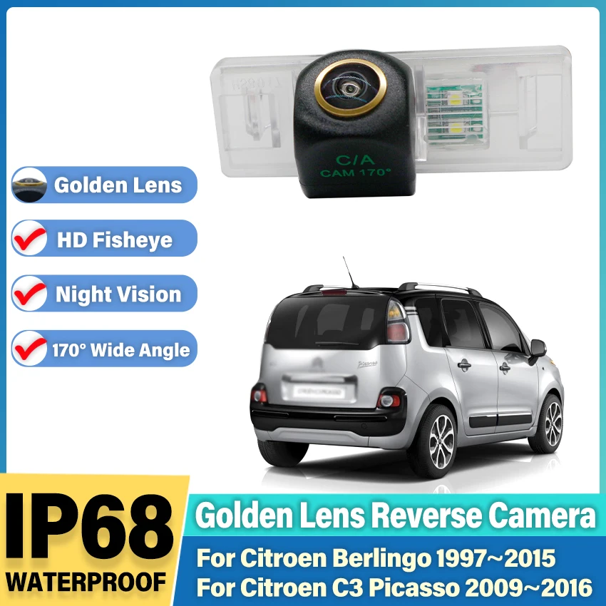 Rückansicht Kamera Für Citroen Berlingo 1997 ~ 2015 C3 Picasso 2009 ~ 2016 Nachtsicht Reverse Backup Kamera lizenz Platte Kamera Image