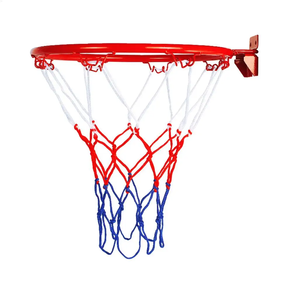 Hängender Basketballrahmen 32cm Stahl Wandmontierter Basketballkorb mit Schraubbefestigung Sportnetz für Outdoor-Wurfübungen Image
