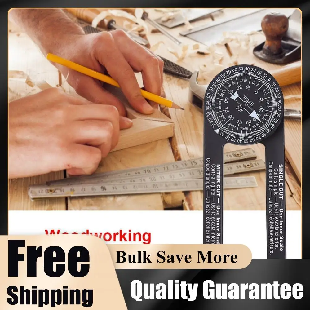 Professioneller Holzbearbeitungs-Winkelmesser mit Markierstift, ABS Präziser Zimmermanns-Winkelfinder, Klempner-Messinstrument Image
