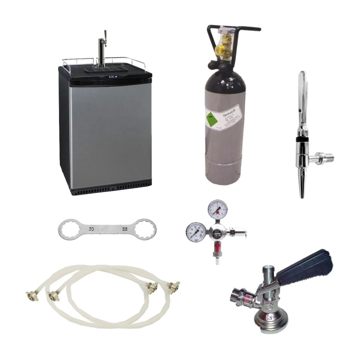 ich-zapfe Zapfanlage Cold Brew Komplettset 50L Kühlschrank N2-Drucksystem Flach Image