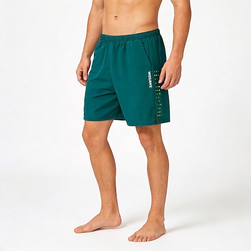 WOSAWE Herren Einfarbig Boardshorts Radsport-Radhose: Badeshorts Fahhrad Shorts Gepolsterte Shorts / Chamois Lässiger Schnitt Sport 3D-Polster Schnelltrocknend Reflektierende Besätze / Fluoreszenz Image