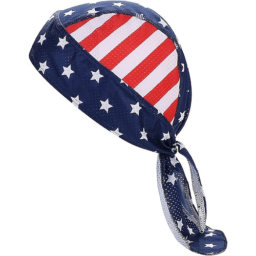 1 Stück patriotische Kopfbedeckung mit amerikanischer Flagge, schnelltrocknendes, elastisches Sport-Bandana für Damen und Herren, Fahrradmütze zum 250. Jahrestag des US-Unabhängigkeitstags, ideal zum Laufen, fürs Fitnessstudio und Wandern.