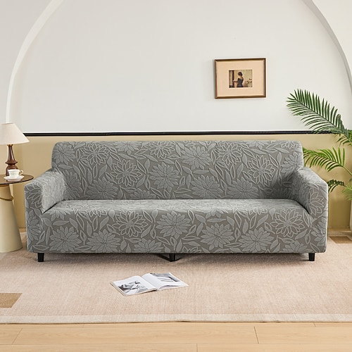 Elastischer Jacquard-Sofabezug, Stretch-Überzug für L-förmige Ecksofas, rutschfester, waschbarer Möbelschutz für 1/2/3/4 Sitze Image