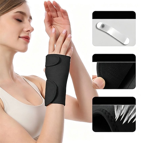 Rosa Handgelenkbandage für Damen – verstellbare Handgelenkschiene mit Aluminiumverstärkung zur Linderung von Karpaltunnelsyndrom, Arthritis und Sehnenscheidenentzündung – ergonomische Handstütze für