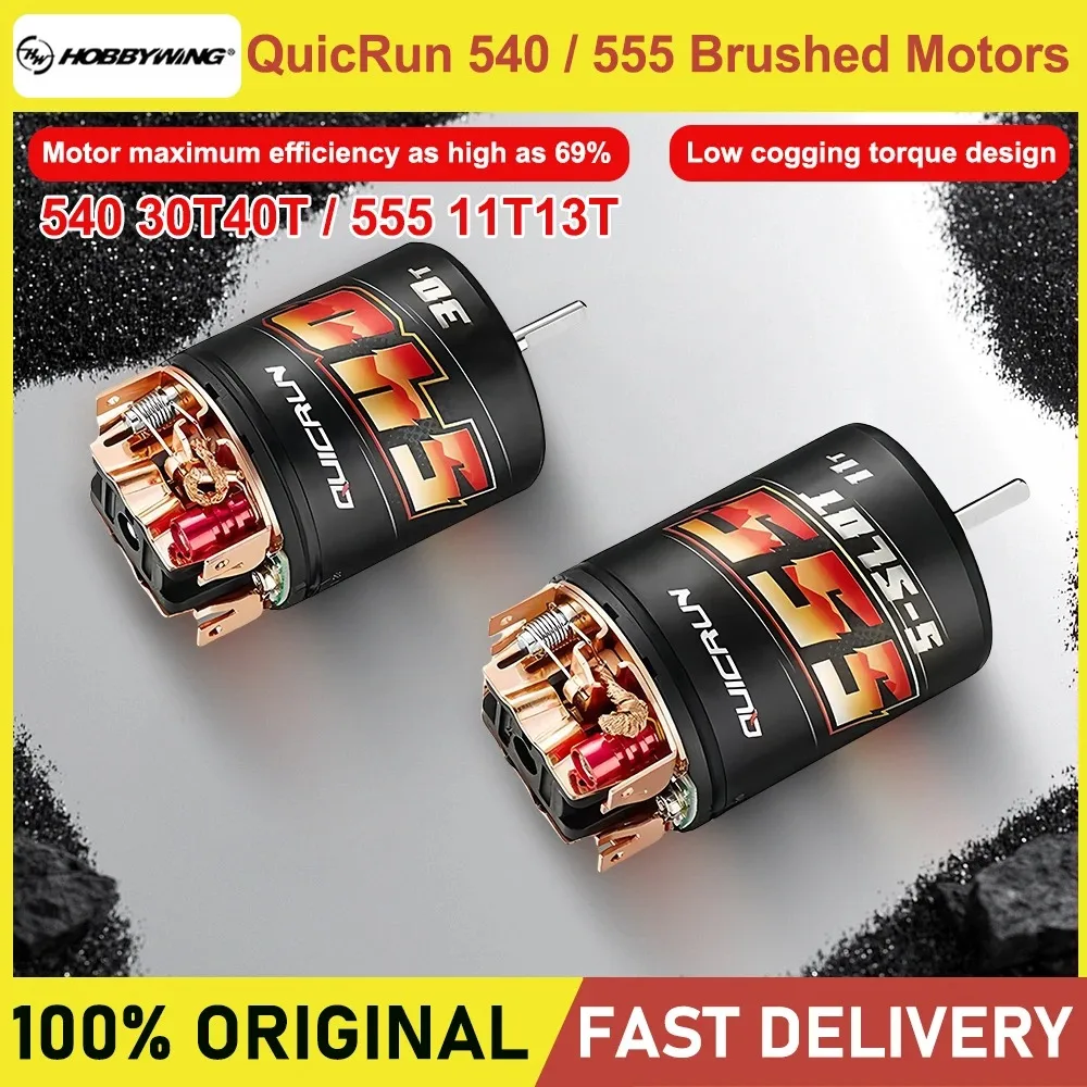 Hobbywing QuicRun Bürstenmotor 540 30T 40T / 555 11T 13T für 1/10 RC Crawler Short Course Truck Monster Truck RC Image
