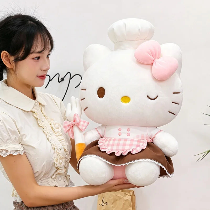 40/60/75CM Sanrio Plüschtiere Große Größe Hello Kitty Plüsch Cartoon Anime Stoffpuppe Kawaii Bequeme Weiche Puppe Kinderspielzeug Geschenke