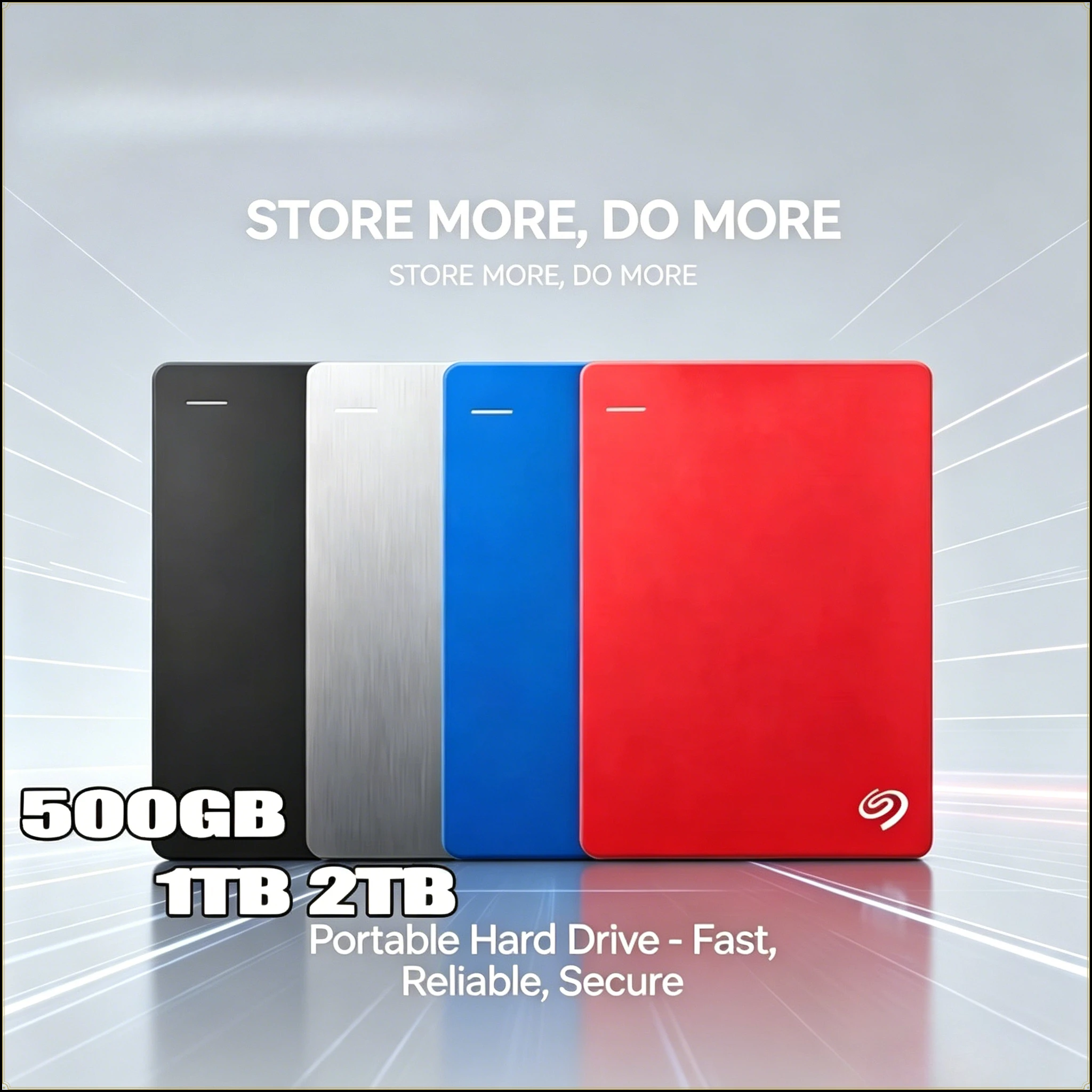 2026 Für Seagate Portable Hard Drive External Hard Disk Backup Plus SlimUSB 3.0 DASKA HDD 2,5 Zoll Tragbarer Externer Datenspeicher Image