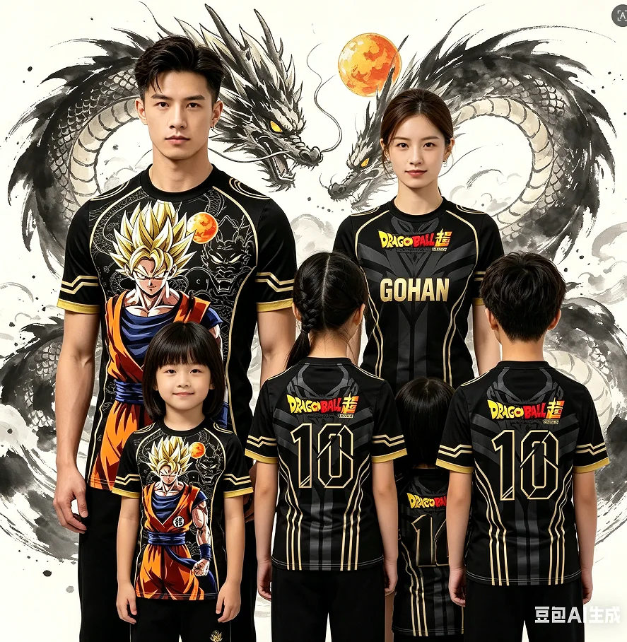 2026 Sommer Dragon Ball Retro Fitness T-Shirt Herren Oversize 3D-Druck Kurzarm Familien-Unisex Kinder-Sportshirt Image