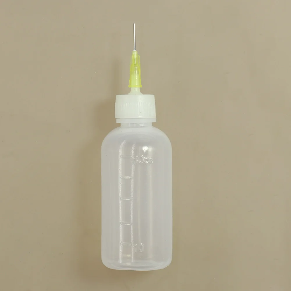 50ML Quetschbare Lösungsmittelflasche mit Nadelspitze für Lötflussmittel, Reinigungsflüssigkeit, Alkohol, Öl - Leere PE-Kunststoffflasche Image