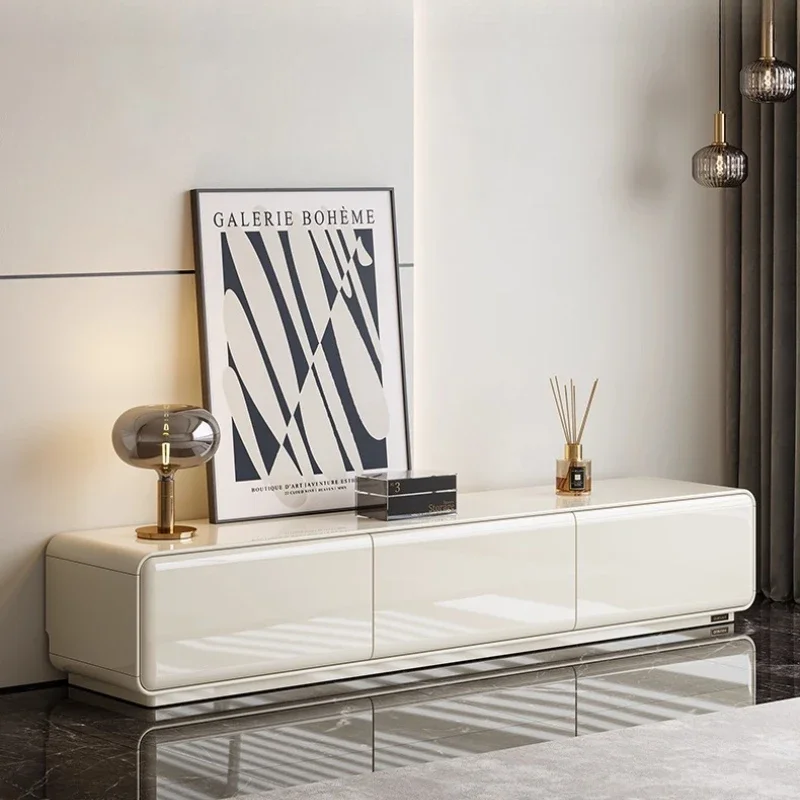 Meuble TV pour petit appartement, style crème Z, meubles TV modernes, simples, légers et luxueux, meuble TV sur pied, meubles de salon