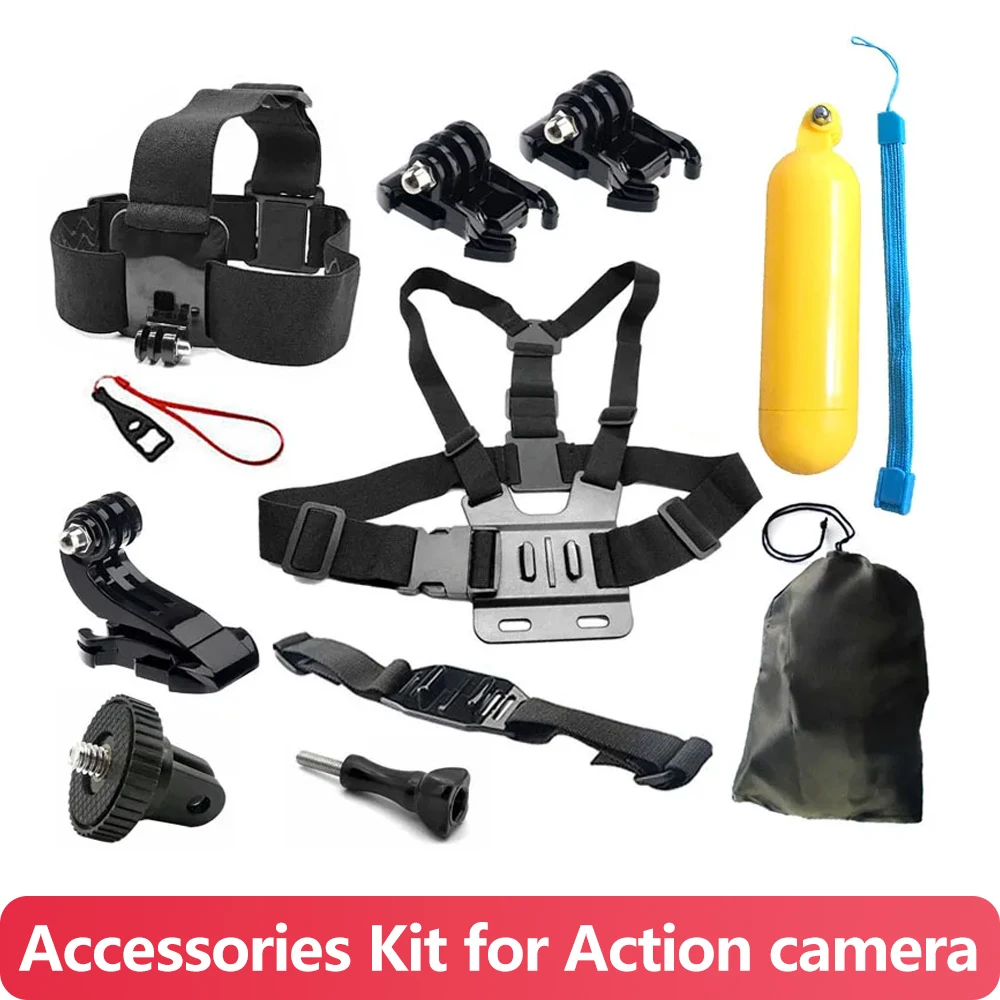 Zubehör Kit Brust Kopfband Halterung Schwimmender Griff Stativ Adapter für GoPro SJCAM insta360 AKASO Osmo Action Kamera Image