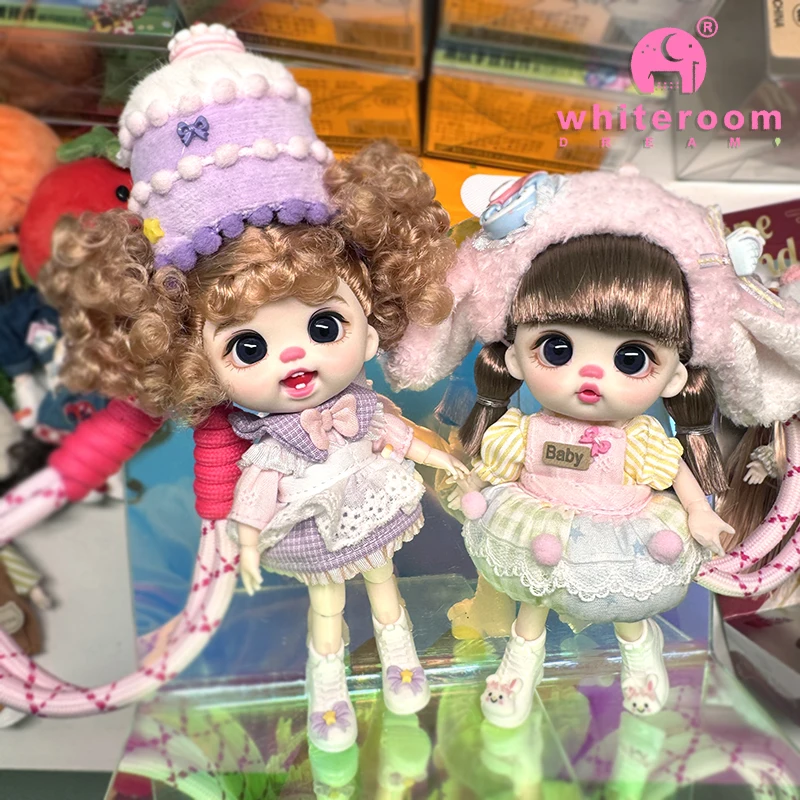 Mini-Puppen für Mädchen, Labbu TOY Pocket Blyth, Junge/Mädchen-Puppe, Barbi Cry Baby, Regenbogen-Kugelgelenkpuppe, Handy-Dekoration