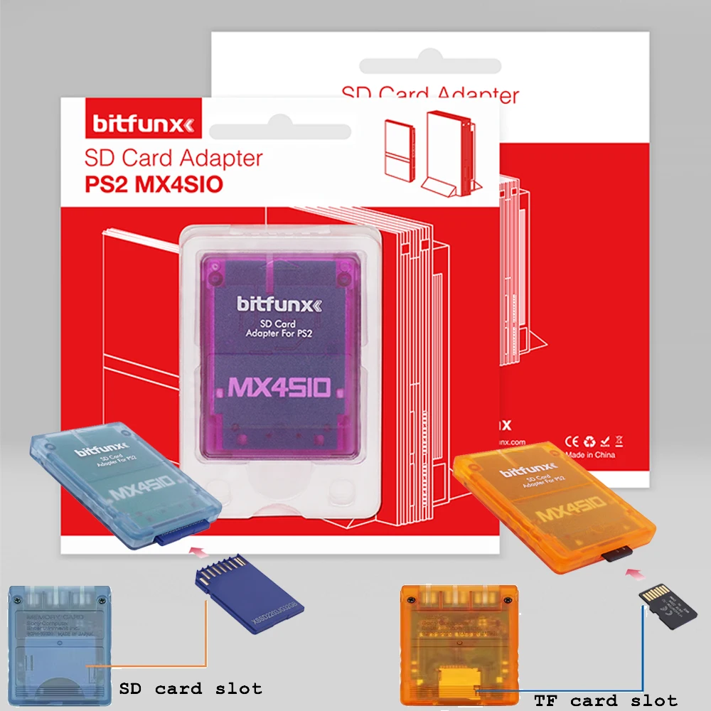 MX4SIO SIO2SD TF/SD Karte Adapter Kartenleser Adapter Für Playstation 2 PS2 Spielkonsolen Spiel Speicher Karte