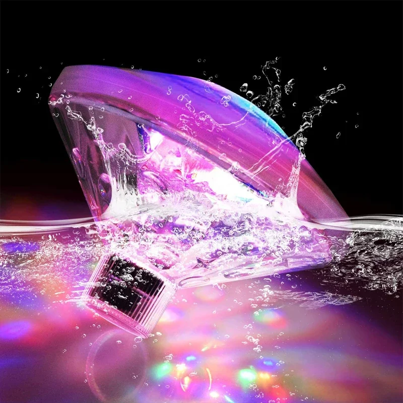 Schwimmende Unterwasser licht RGB Tauch LED Disco Licht Glow Show Schwimmbad Whirlpool Spa Lampe Bad Licht Image