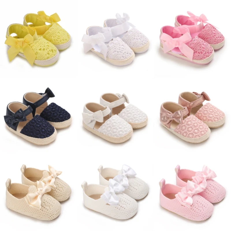 Sommersandalen für Babys (0–12 Monate), Lauflernschuhe mit Schleife, weiche Sohle, lässig, modisch, bequem