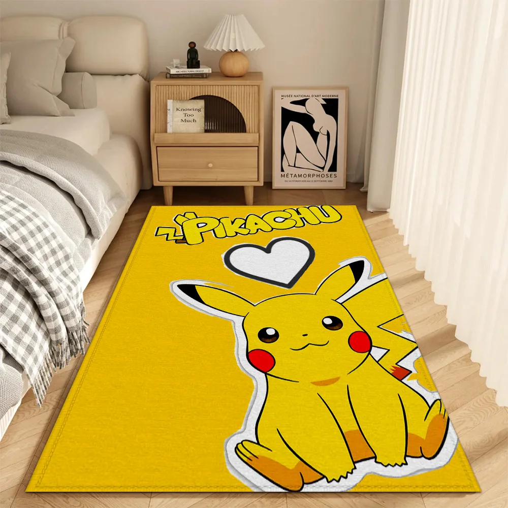 Modische Eingangsmatte für Wohnzimmer, P-Pokemon-Teppiche, Dekoration, P-Pikachu, Küchenteppich, Balkon-Fußmatte, Fußmatte für die Haustür, Badezimmermatte