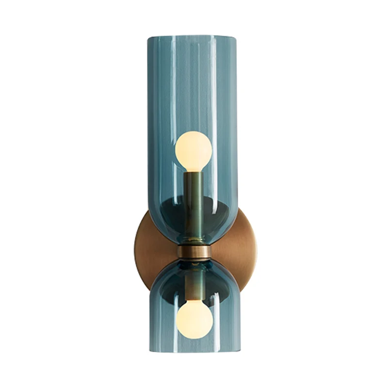 Lampe murale en verre créative minimaliste nordique, lampe de couloir, lampe de chevet pour chambre à coucher, salon, lampe d'étude, lampe murale d'art de luxe