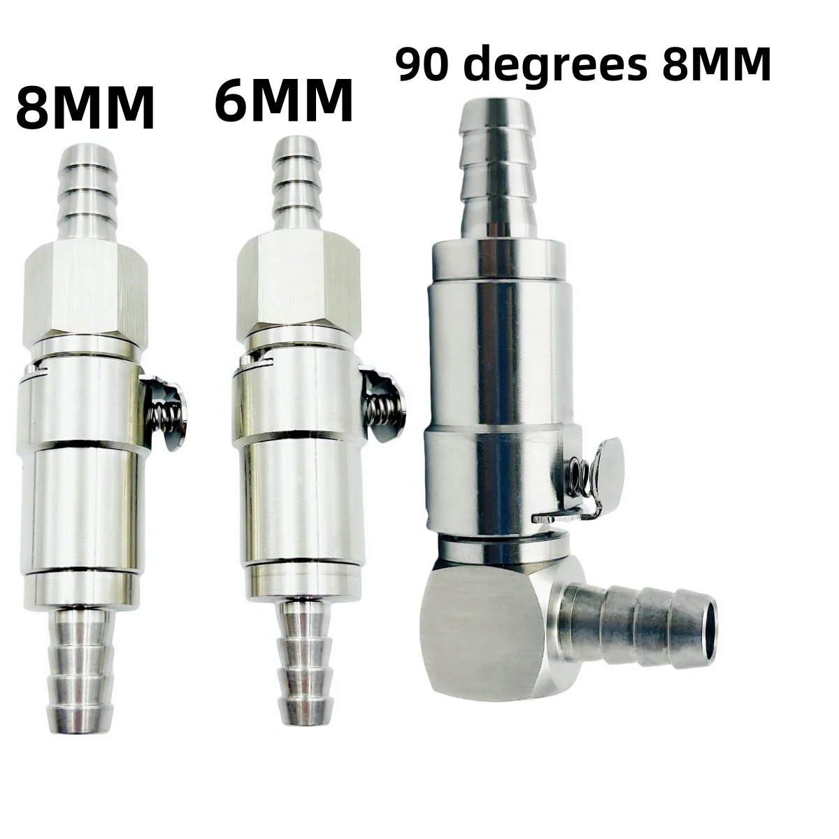 Schnellspanner, tropffrei, 8 mm/6 mm, Race-Kraftstoffkupplung, Anschluss, Absperrventil, Benzinschlauch, Schnittstelle für Motorradzubehör Image