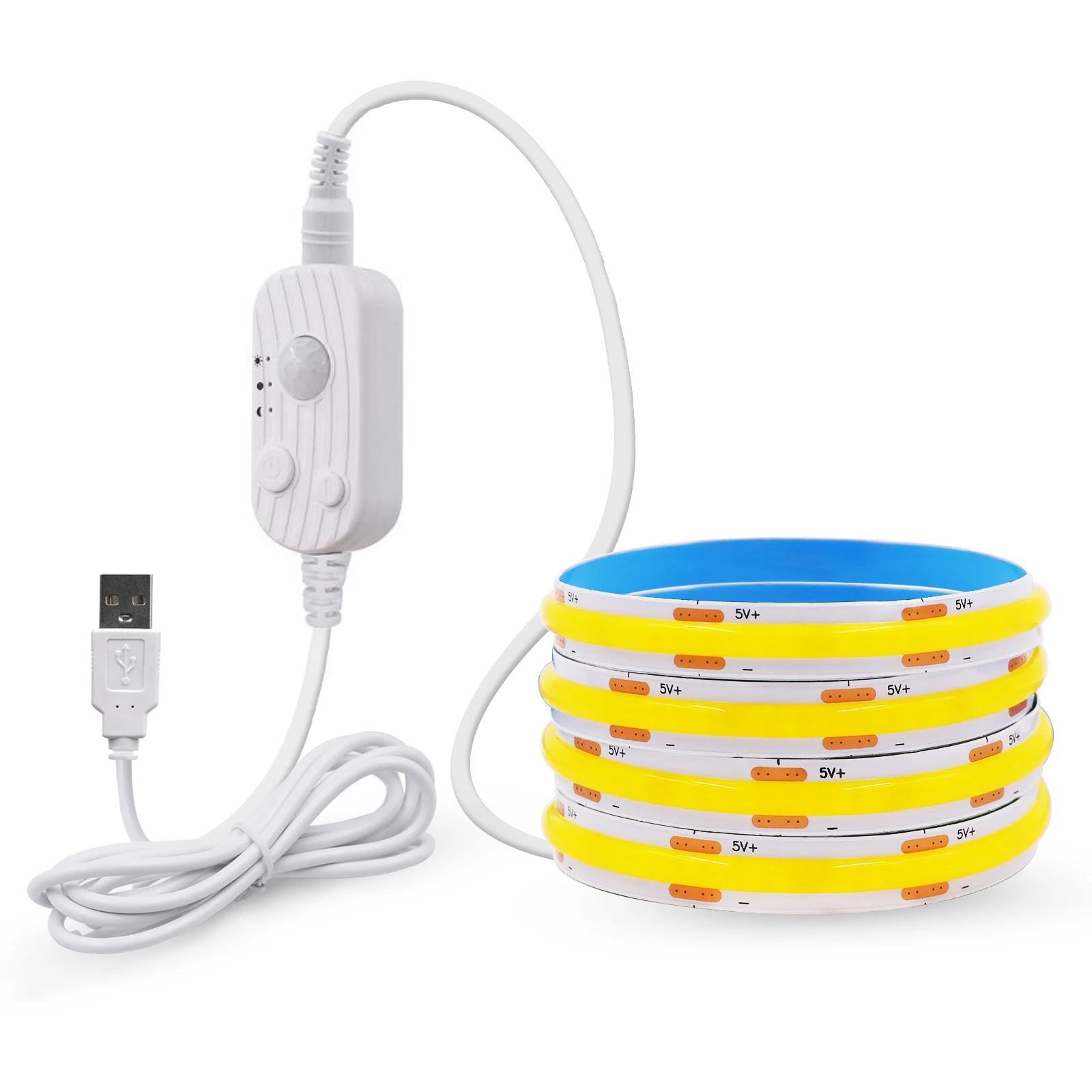 DC 5V USB Bewegungsmelder LED-Streifenlicht 8MM flexibles LED-Bandband 320LEDs Dichte lineares Licht Hintergrundbeleuchtung Schlafzimmerdekoration Image