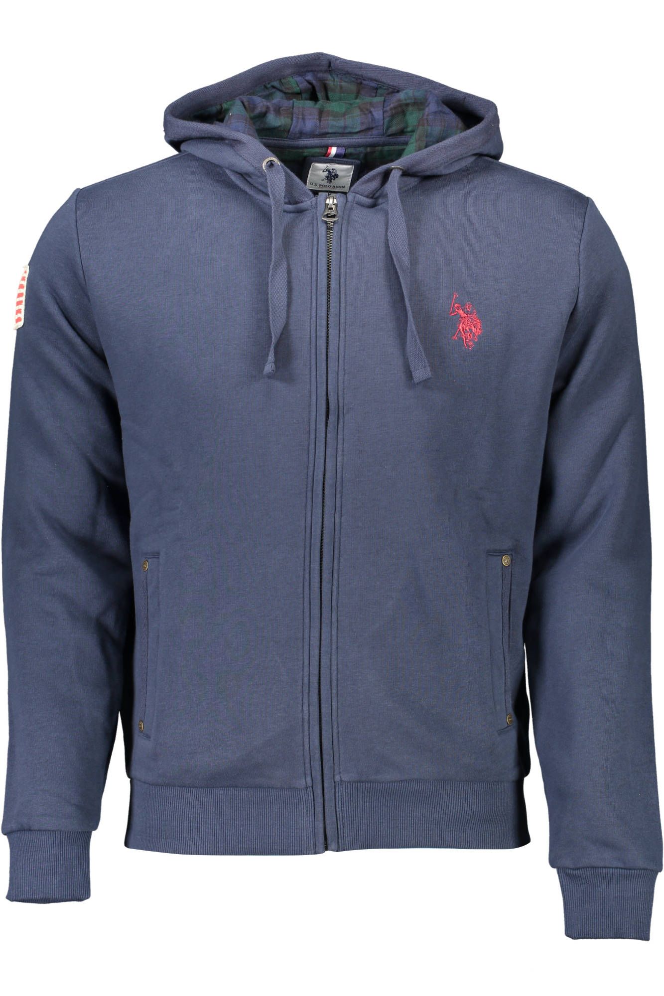 U.S. POLO ASSN. Blauer Baumwoll-Herrenpullover