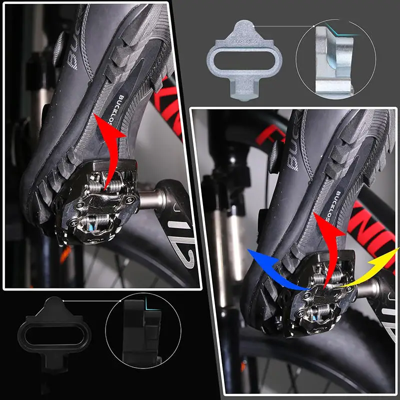 Fahrradschuh-Klickplatten-Set Kompatibel mit SPD Look System Mountainbike Rennrad Pedalplatten Ersatzteile für Radsportschuhe Image