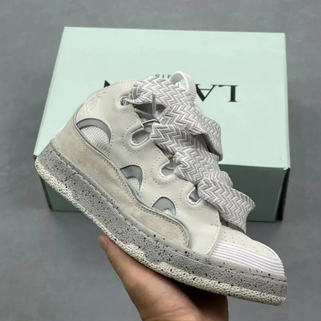 ‌ 2026 Top-Qualität LANVIN SPORT Damen Casual Sneakers Herren Plateau-Loafer Design Schuhe Bequemes Schuhwerk Größe 36-46