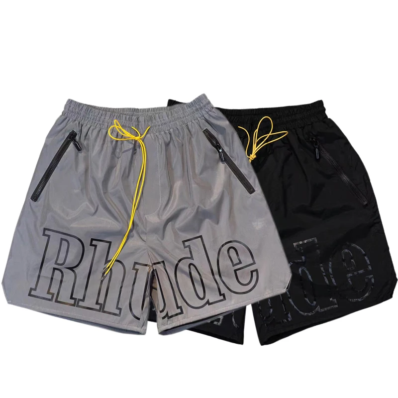 American High Street Rhude Casual Shorts Sommer Hip-Hop Mehrfarbige Trend-Sportshorts für Männer und Frauen Image