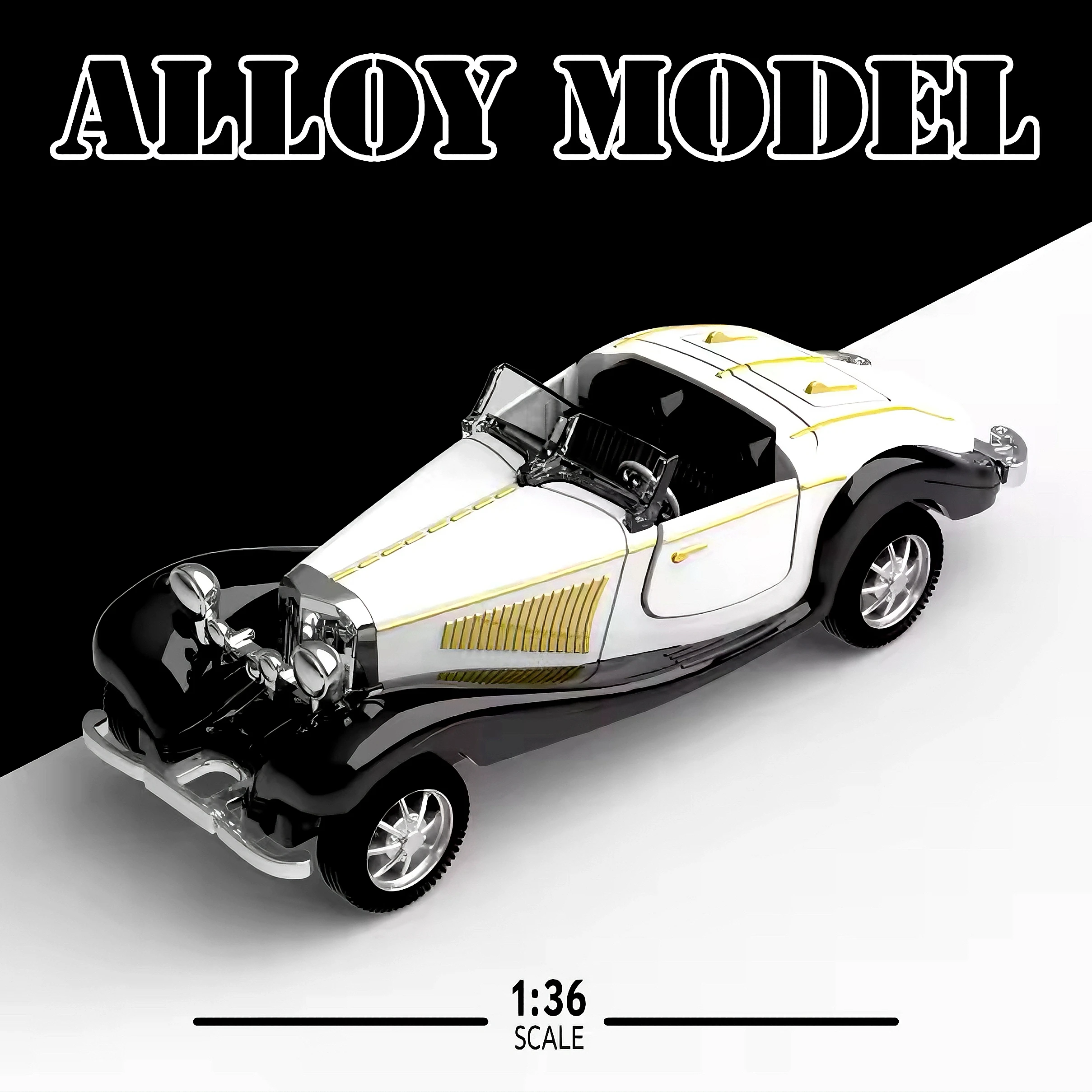 Modisches Mini-Automodell aus Legierung mit Rückziehfunktion, langlebiges Kunststoff-/Metallmaterial, keine Batterie erforderlich, ideales Geschenk für Autoliebhaber und Träger. Image