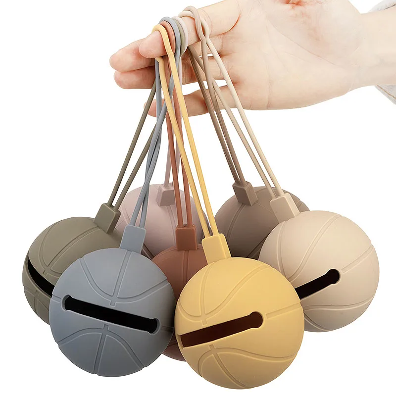 1Pcs Silikon Nippel Lagerung Tasche runde Form Schnuller Halter für Neugeborene BPA-Freie Sichere Lagerung Box kinder Nippel fall Zubehör Image