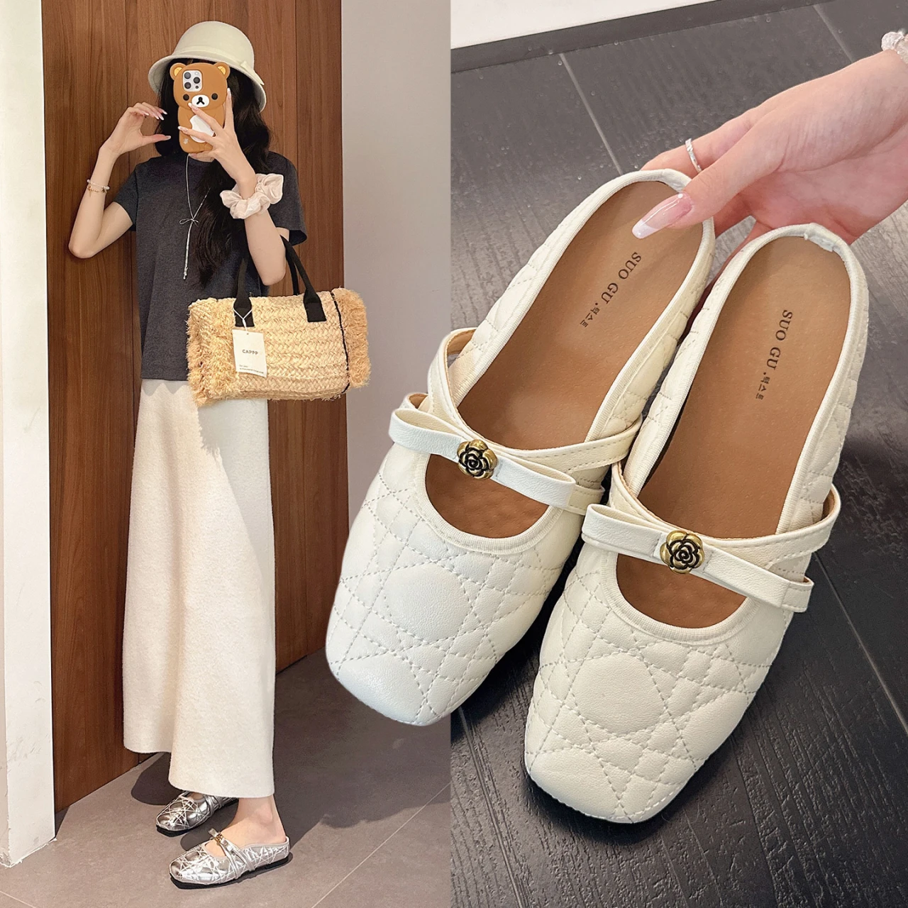2026 Neue französische Retro-Halbschuhe mit geschlossener Zehenpartie, Abendkleid-Rock-Stil, Einzel-Schnallen-Flats, elegante Damenschuhe