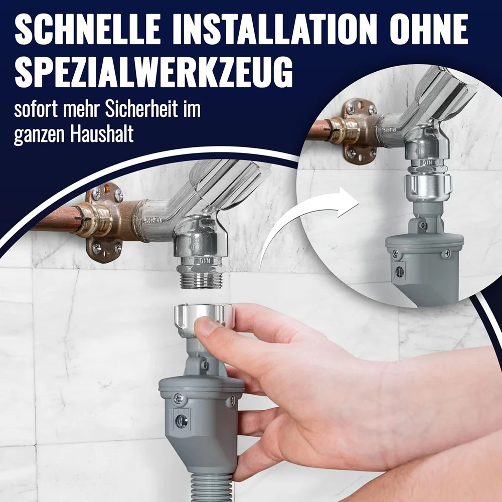 KEOL-2.5 M Waschmaschinen-Schlauch (Aquastop-Schlauch für Waschmaschine, Geschirrspüler), 3/4 Zoll Anschluss