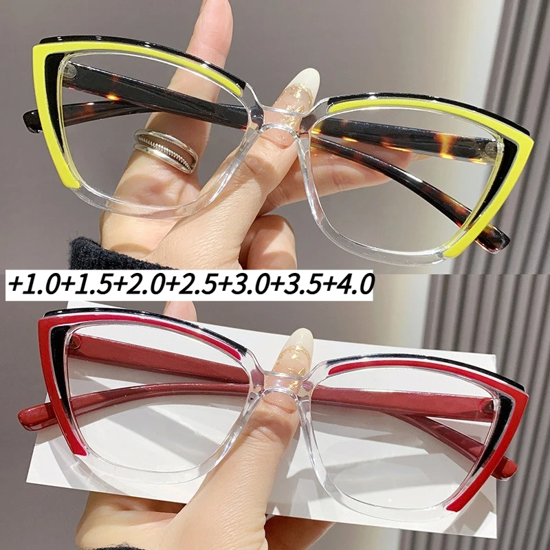 Farbige Presbyopie-Brille zum Spleißen, Augenschutzlinsen gegen blaues Licht, leichter Stil +1,0 +1,5 +2,0 +2,5 +3,0 +3,5 4,0 Image