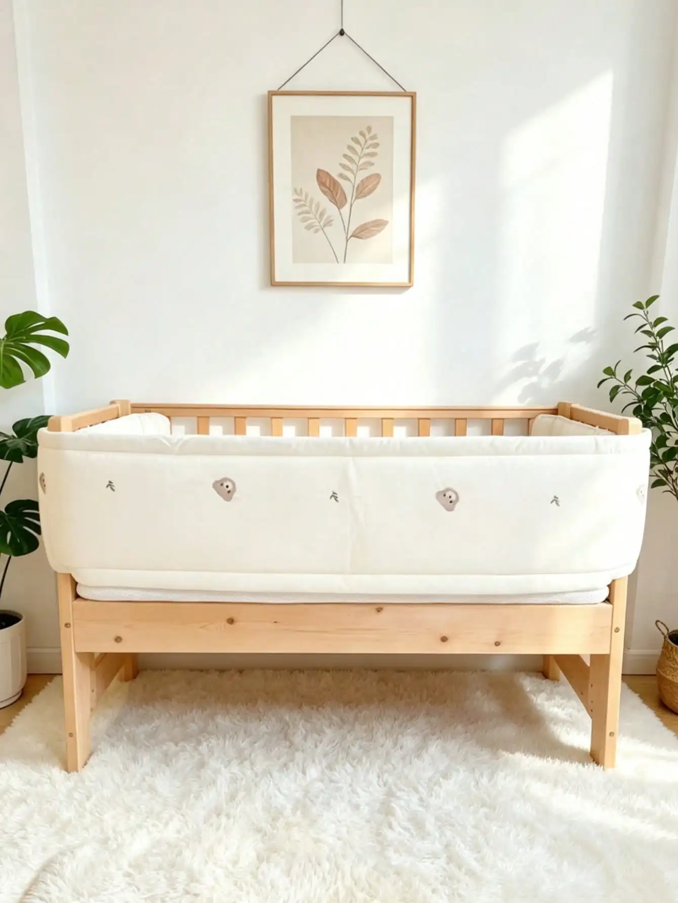 Babybett-Schutzgitter Neugeborenen-Bettumrandung Geflochtenes Kissen für Kindersicherheit Bebe Cunas Säuglings-Stoßschutz Chichonera Bumper Image