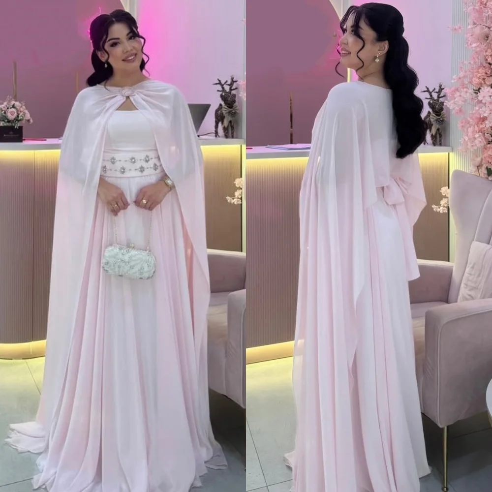 Maßgeschneiderte, klassische, passende Chiffon-Strassfalten, gerade, trägerlose lange Kleider, maßgeschneiderte Kleider für besondere Anlässe, Größen erhältlich Image