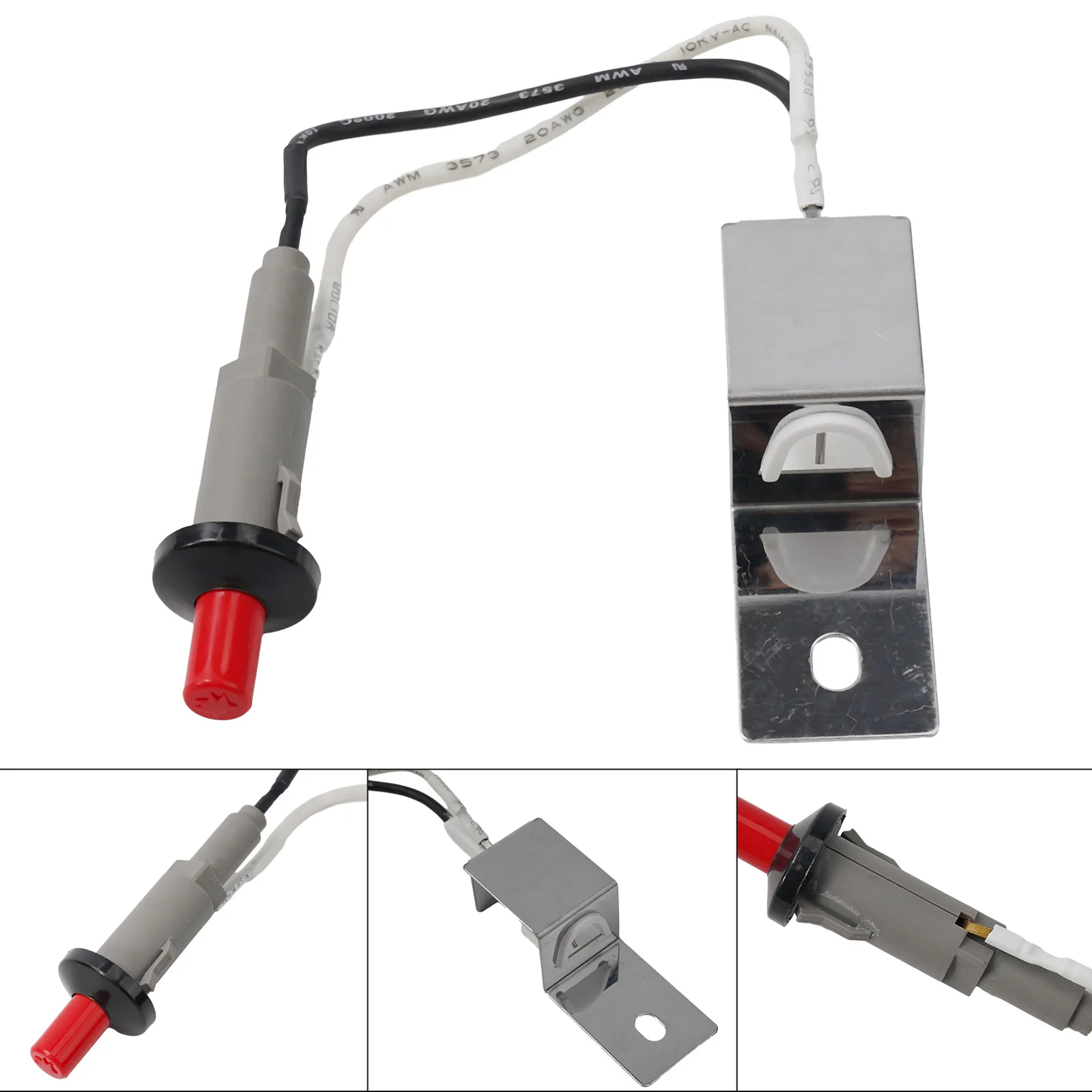 Hochspannungs-Zündgerät-Set für Weber Q100 Q120 Q200 Q220 Q1000 Q2000 BBQ-Grill, Ersatzteile mit Gasfänger und Nadel Image
