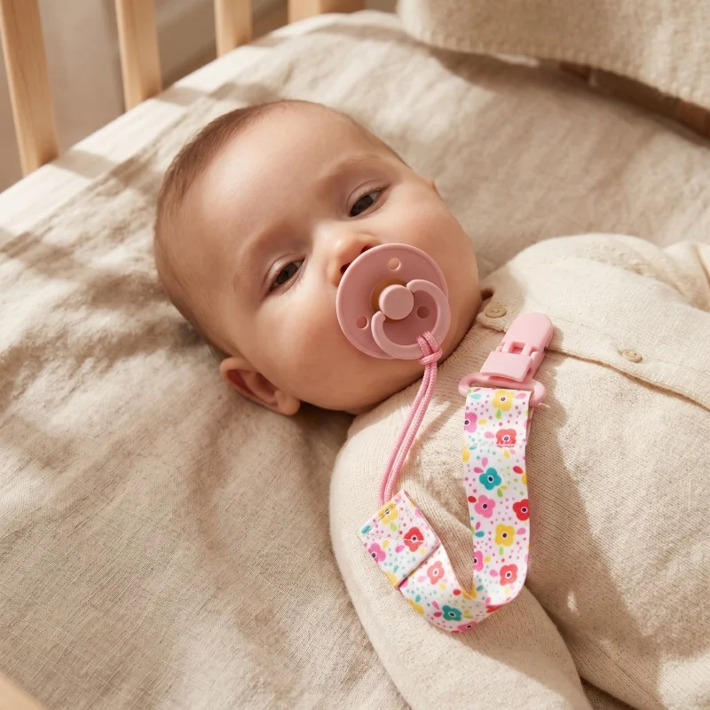Bequemer Schnullerhalter aus Stoff, niedliche Baby-Schnullerkette, Schnullerclip, Nippelhalter, Kinder-Cartoon-Schnullerclip, Beruhigungsschnullerhalter, Geschenk Image